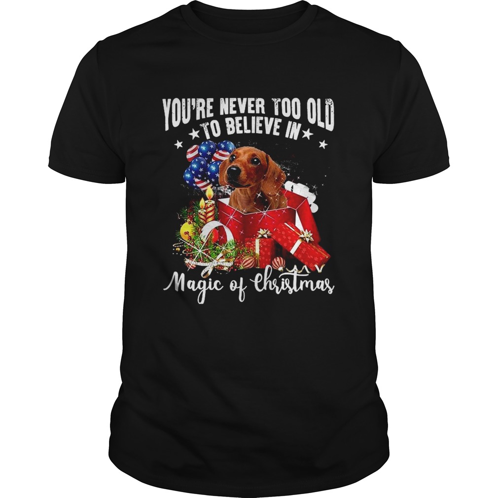 Youre Never Too Old To Believe In Magic Of Christmas shirt