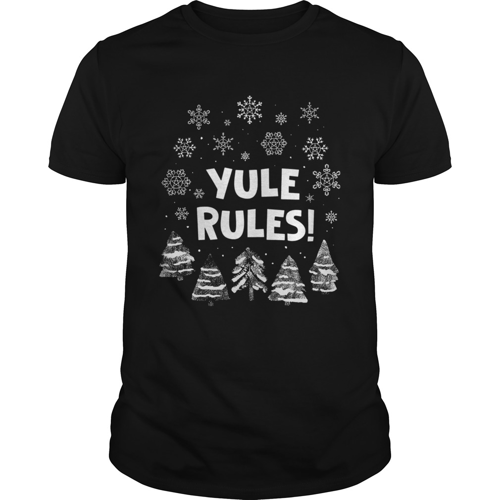 Yule Rules Snow Flower Christmas shirt