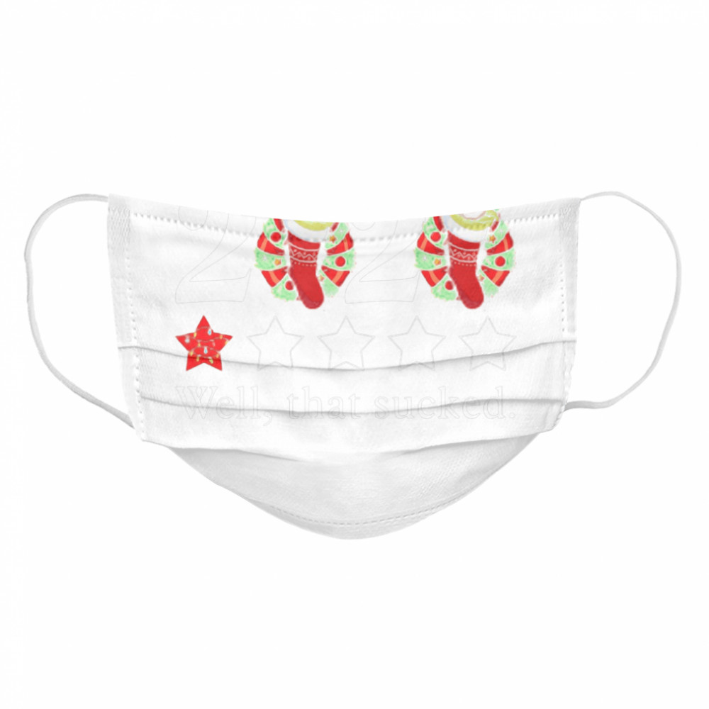 2020 Pug Sock One Star Well That Sucked Christmas Cloth Face Mask