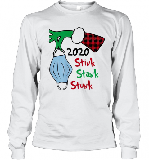 2020 Stink Stank Stunk Grinch Wear Mask Covid Xmas T-Shirt Long Sleeved T-shirt 
