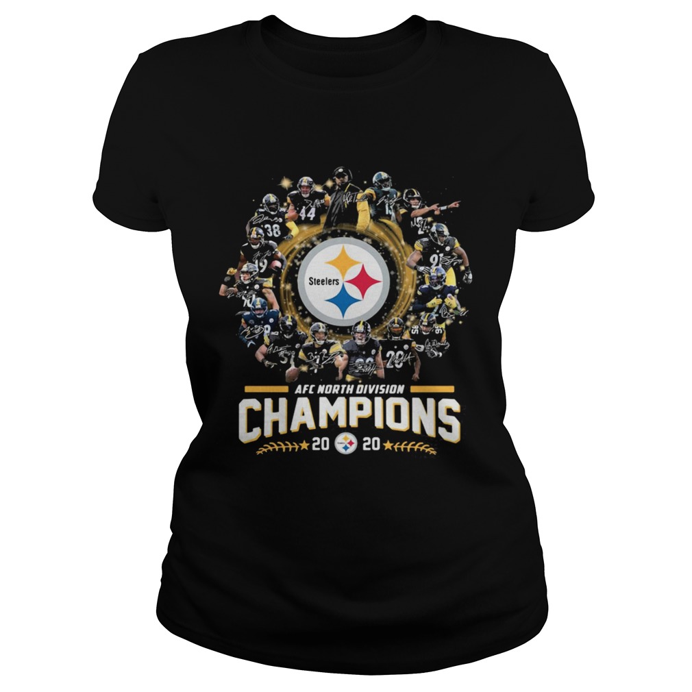 AFC north division Champions 2020 Pittsburgh Steelers signatures Classic Ladies