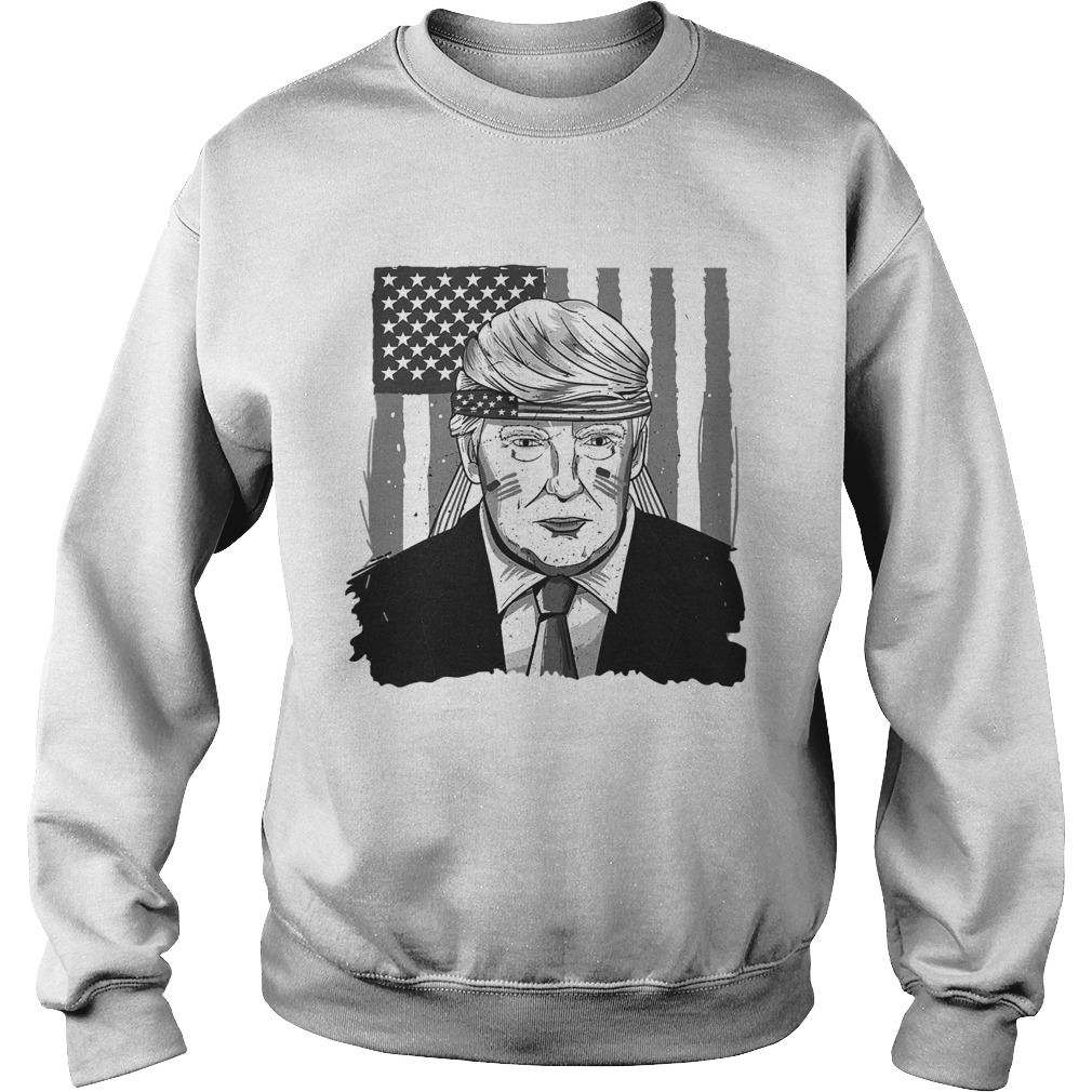 America Ribbon Usa Flag Donald Trump 2020 Graphic Sweatshirt
