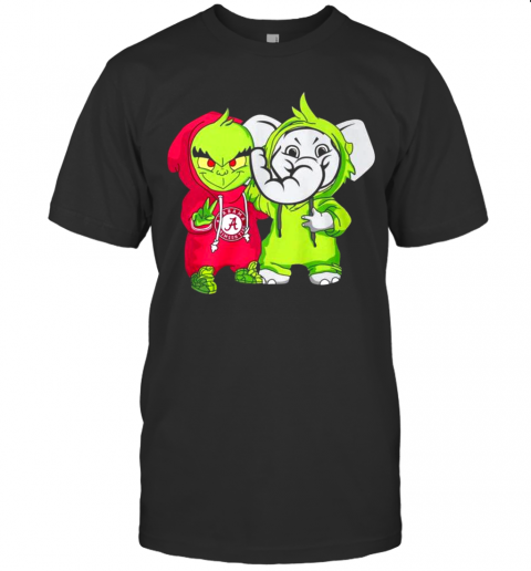 Baby Grinch Baby Elephant Peace Alabama Crimson Tide T-Shirt