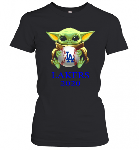 Baby Yoda Hug Los Angeles Lakers 2020 T T-Shirt Classic Women's T-shirt
