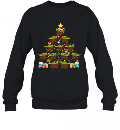 Baby Yoda Tree Merry Christmas Gift T-Shirt Unisex Sweatshirt