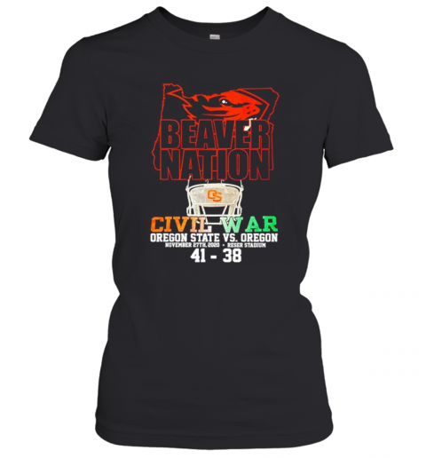 Beaver Nation Civil War Oregon State Vs Oregon T-Shirt Classic Women's T-shirt