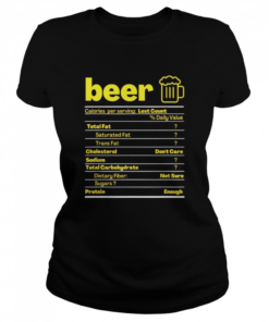 Beer Nutrition Facts Label Thanksgiving Christmas  Classic Women's T-shirt