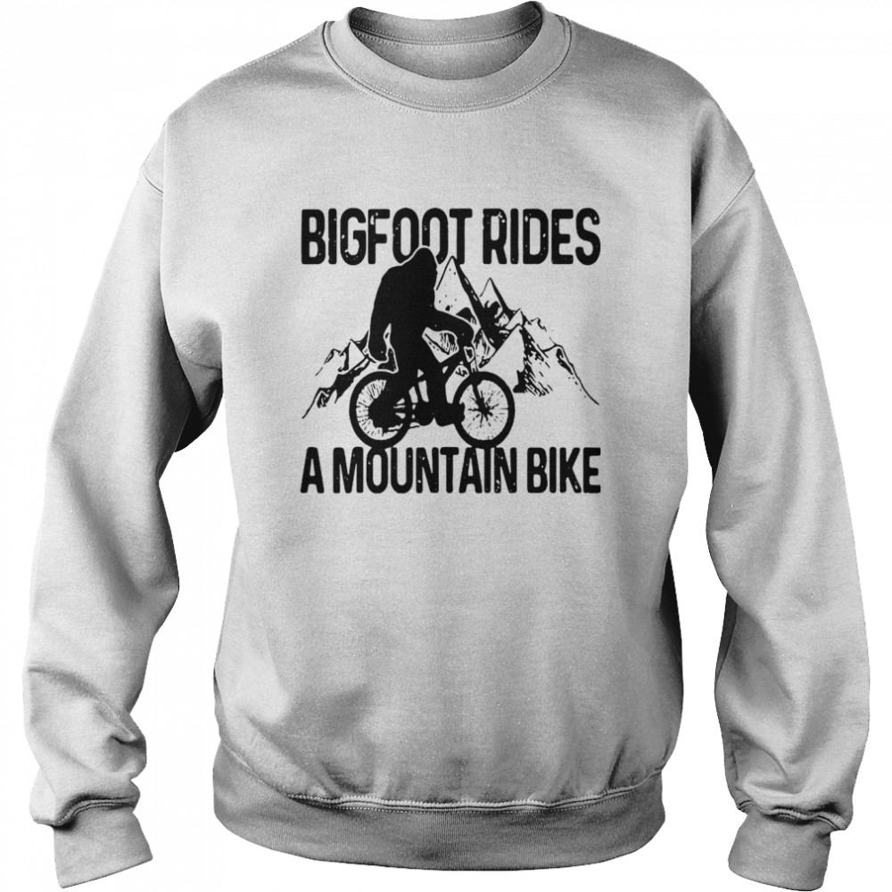 Bigfoot Rides A Mountain Bike Unisex Sweatshirt