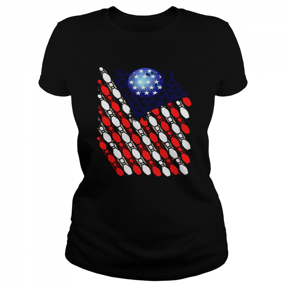 Bowling American Flag Classic Women's T-shirt