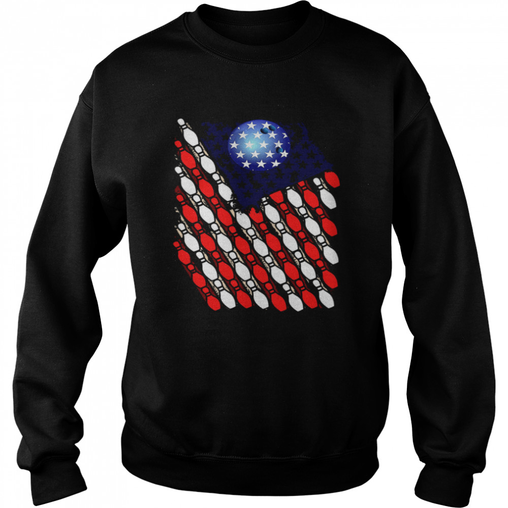 Bowling American Flag Unisex Sweatshirt