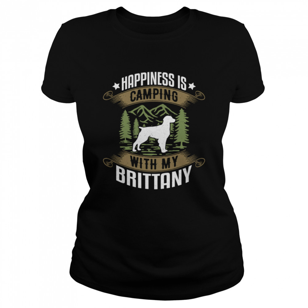 Camping With Brittany Camp Camping And Dogs Classic Women's T-shirt