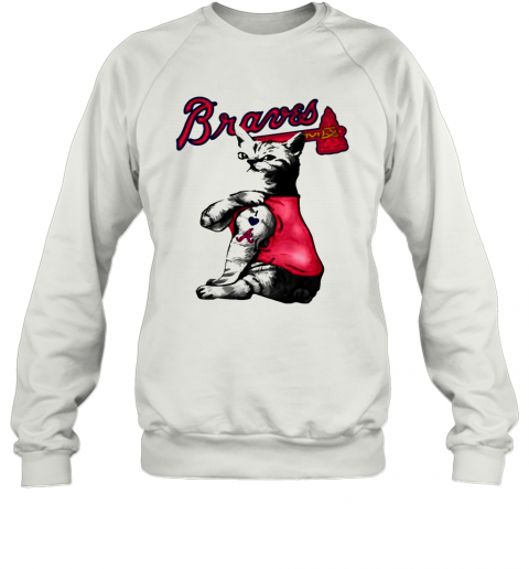 Cat Tattoo I Love Braves T-Shirt Unisex Sweatshirt