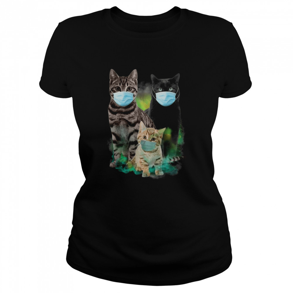 Cats Wear Face Mask Coronavirus Classic Women's T-shirt