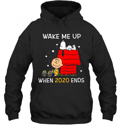 Charlie Brown And Snoopy Wake Me Up When 2020 Ends T-Shirt Unisex Hoodie