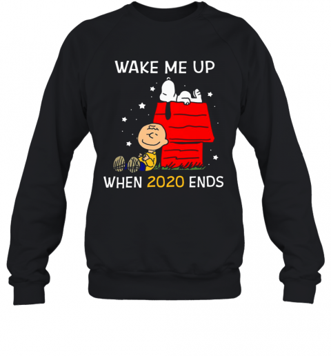 Charlie Brown And Snoopy Wake Me Up When 2020 Ends T-Shirt Unisex Sweatshirt