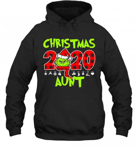 Christmas 2020 Aunt Grinch Hat Santa Claus Merry Xmas T-Shirt Unisex Hoodie