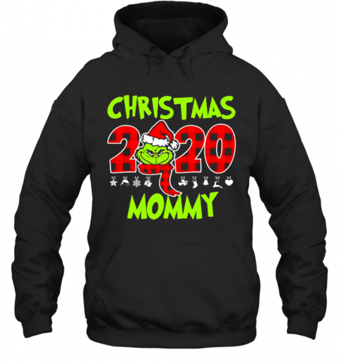 Christmas 2020 Mommy Grinch Hat Santa Claus Merry Xmas T-Shirt Unisex Hoodie