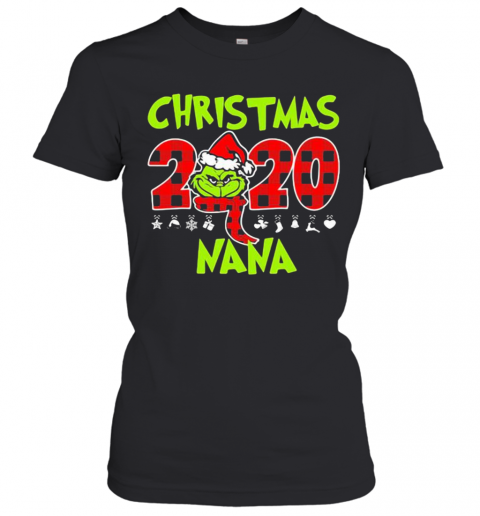 Christmas 2020 Nana Grinch Hat Santa Claus Merry Xmas T-Shirt Classic Women's T-shirt