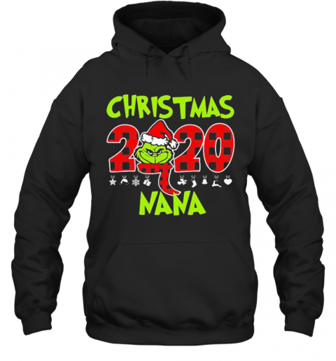 Christmas 2020 Nana Grinch Hat Santa Claus Merry Xmas T-Shirt Unisex Hoodie