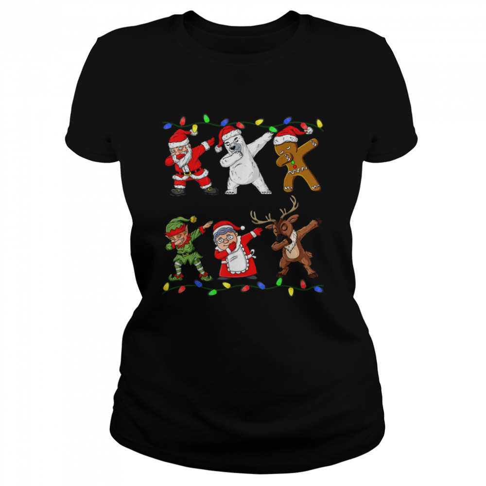 Christmas Dabbing Santa Elf And Friends Boys Kids Dab Xmas Classic Women's T-shirt