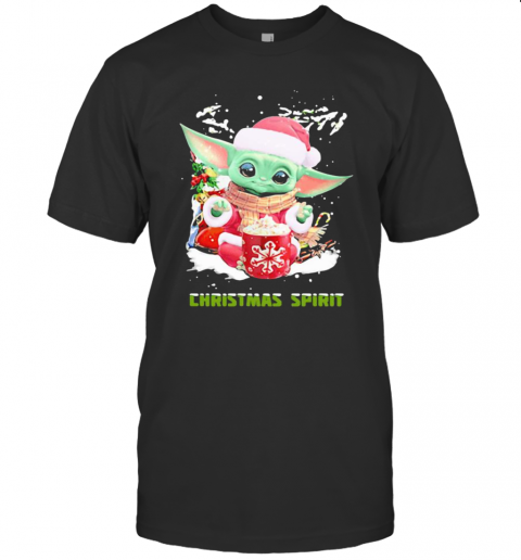 Christmas Spirit Yoda Baby Wear Pajama Santa Xmas T-Shirt