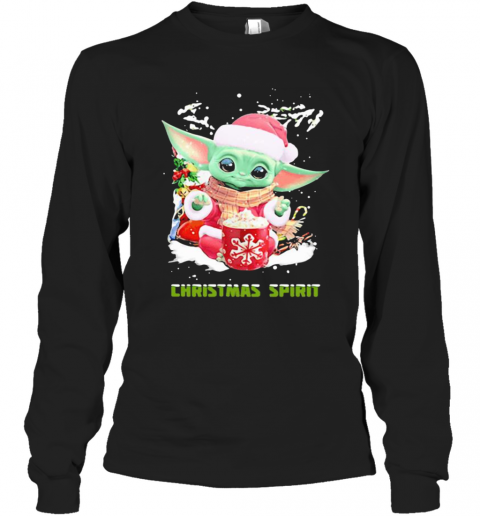 Christmas Spirit Yoda Baby Wear Pajama Santa Xmas T-Shirt Long Sleeved T-shirt 