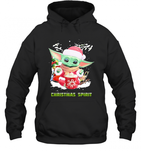 Christmas Spirit Yoda Baby Wear Pajama Santa Xmas T-Shirt Unisex Hoodie