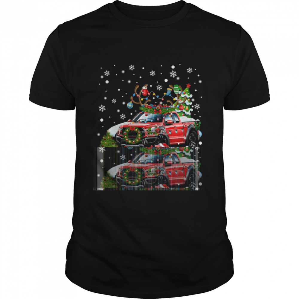 Christmas Truck Reindeer Antlers Xmas shirt