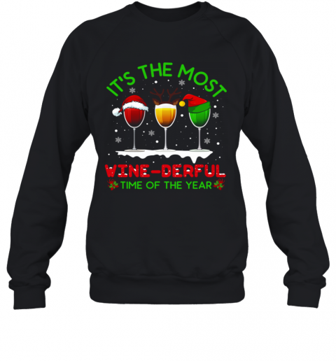 Christmas Wine Xmas Alcohol Pajama Pj Tops For Women Sweat T-Shirt Unisex Sweatshirt