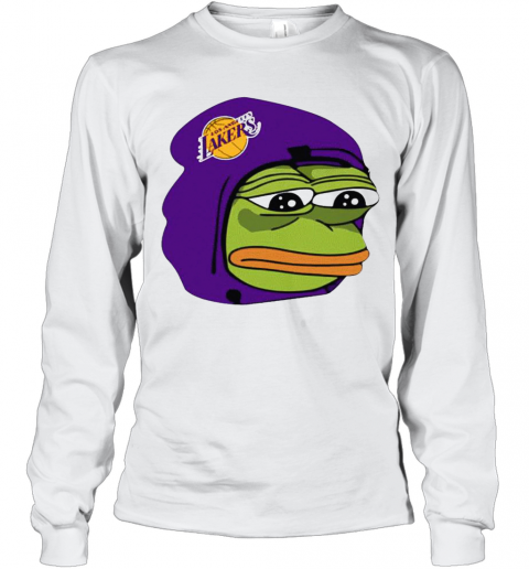 Cool Los Angeles Lakers Sad Pepe The Frog T-Shirt Long Sleeved T-shirt 