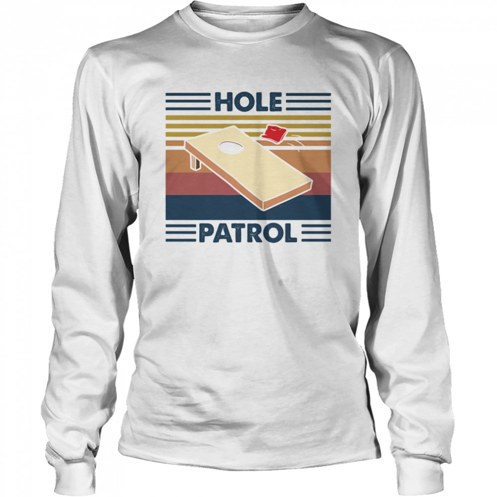 Cornhole Hole Patrol Vintage Long Sleeved T-shirt