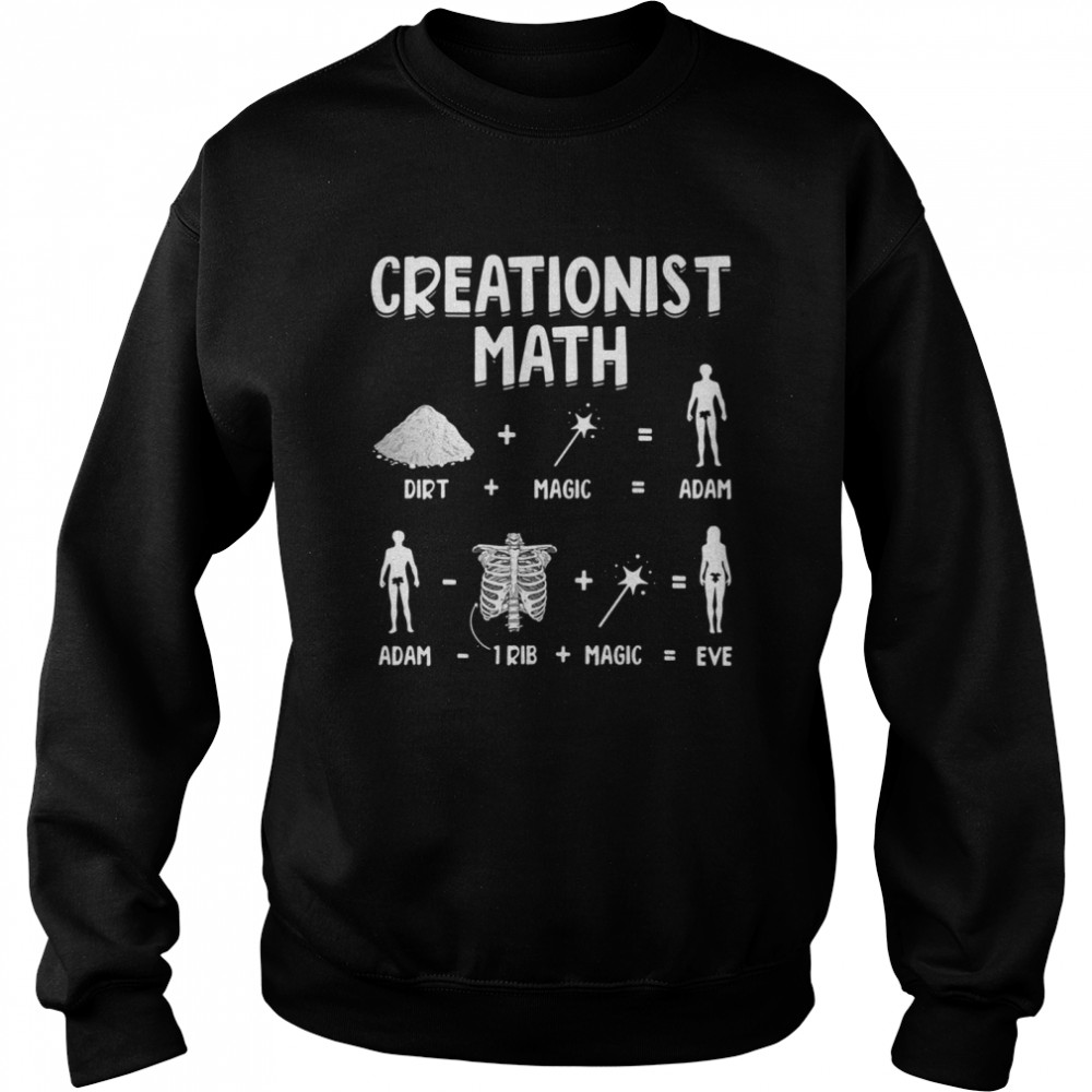 Creationist math dirth plus magic equal Adam Unisex Sweatshirt