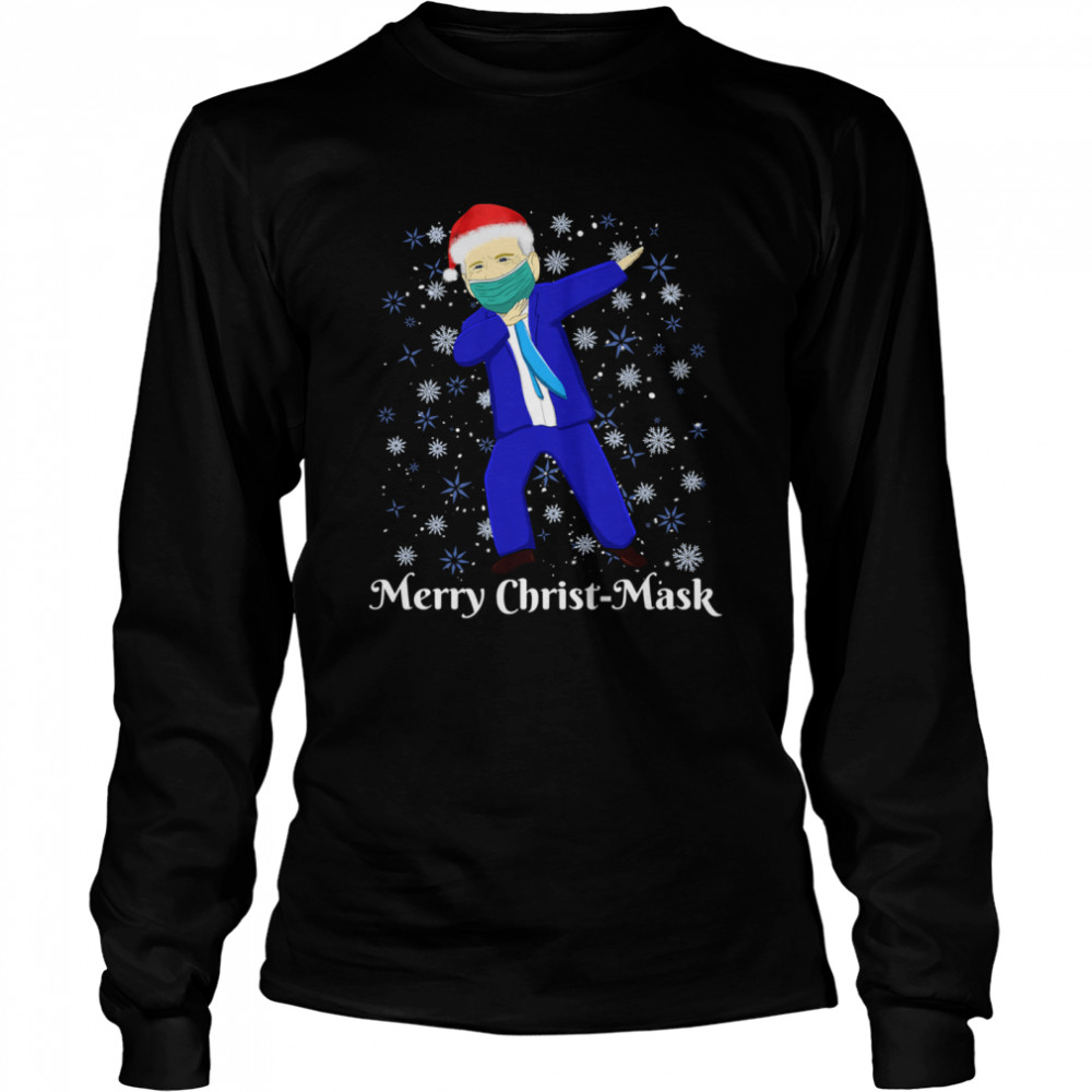 Dabbing Biden Merry Christmask Christmas 2020 Family Long Sleeved T-shirt