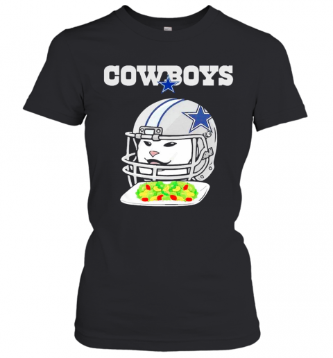 Dallas Cowboys Cat Meme Woman Yelling At Cat T-Shirt Classic Women's T-shirt