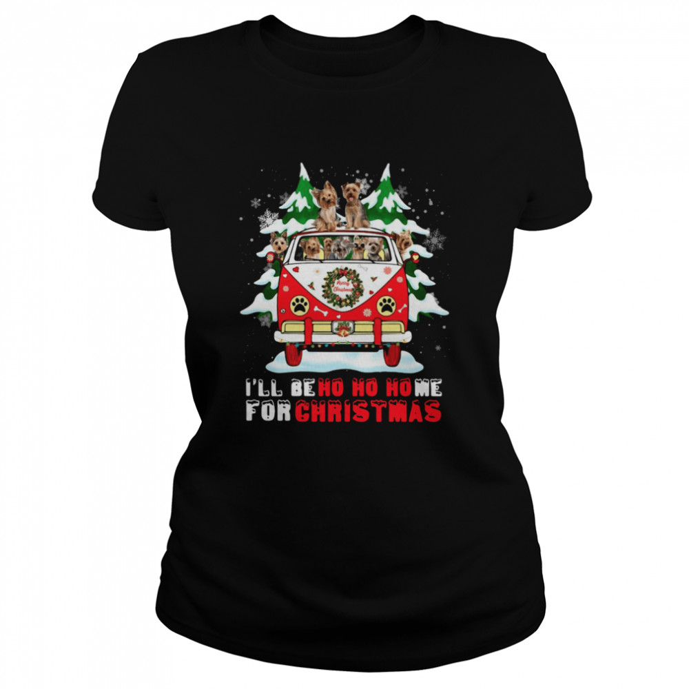 Dogs driver car Ill be ho ho home for Christmas Classic Women's T-shirt
