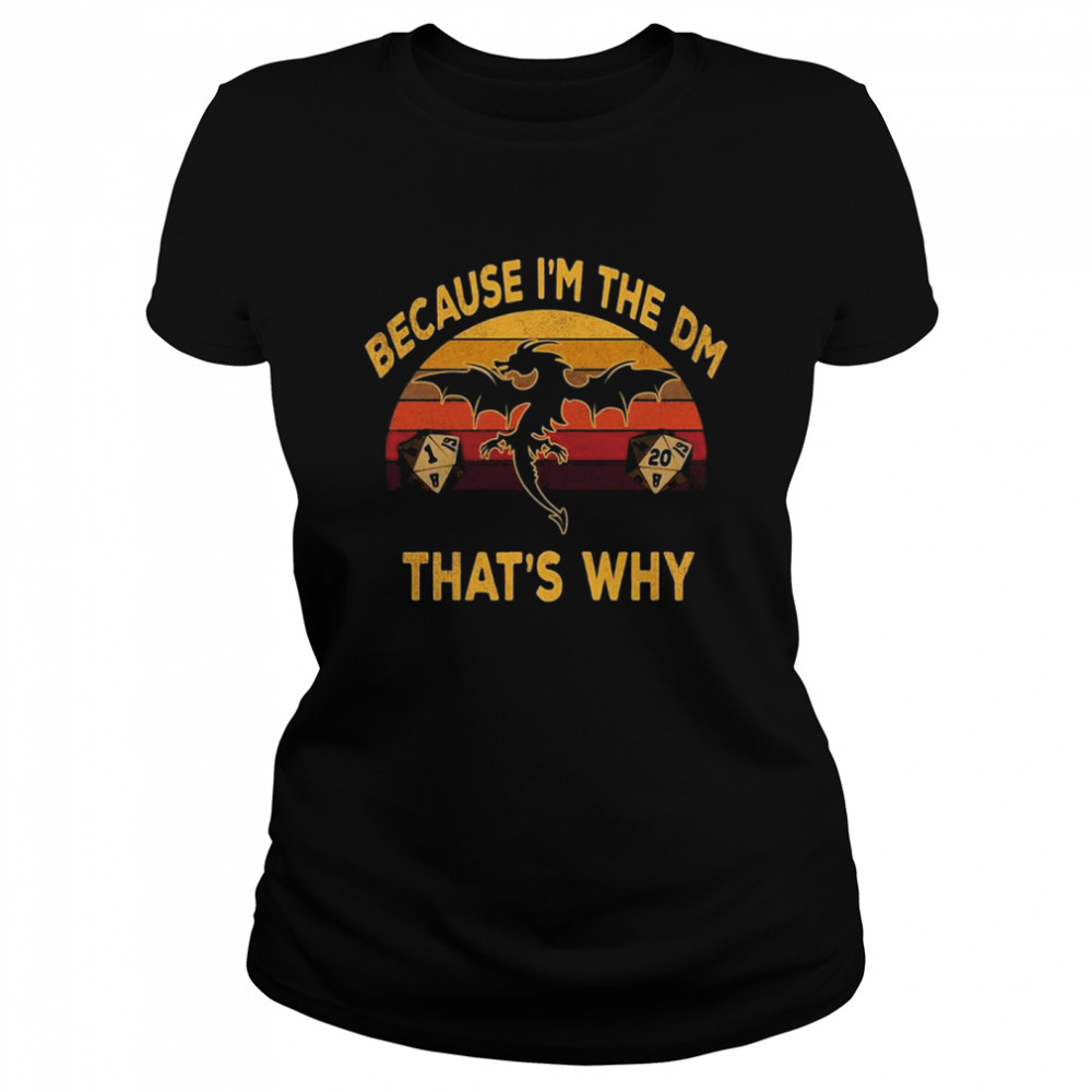 Dragon because Im the dm thats why vintage Classic Women's T-shirt