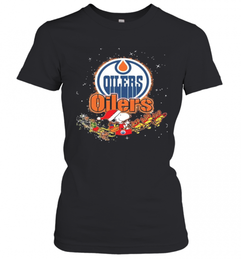 Edmonton Oilers Snoopy Christmas T-Shirt Classic Women's T-shirt