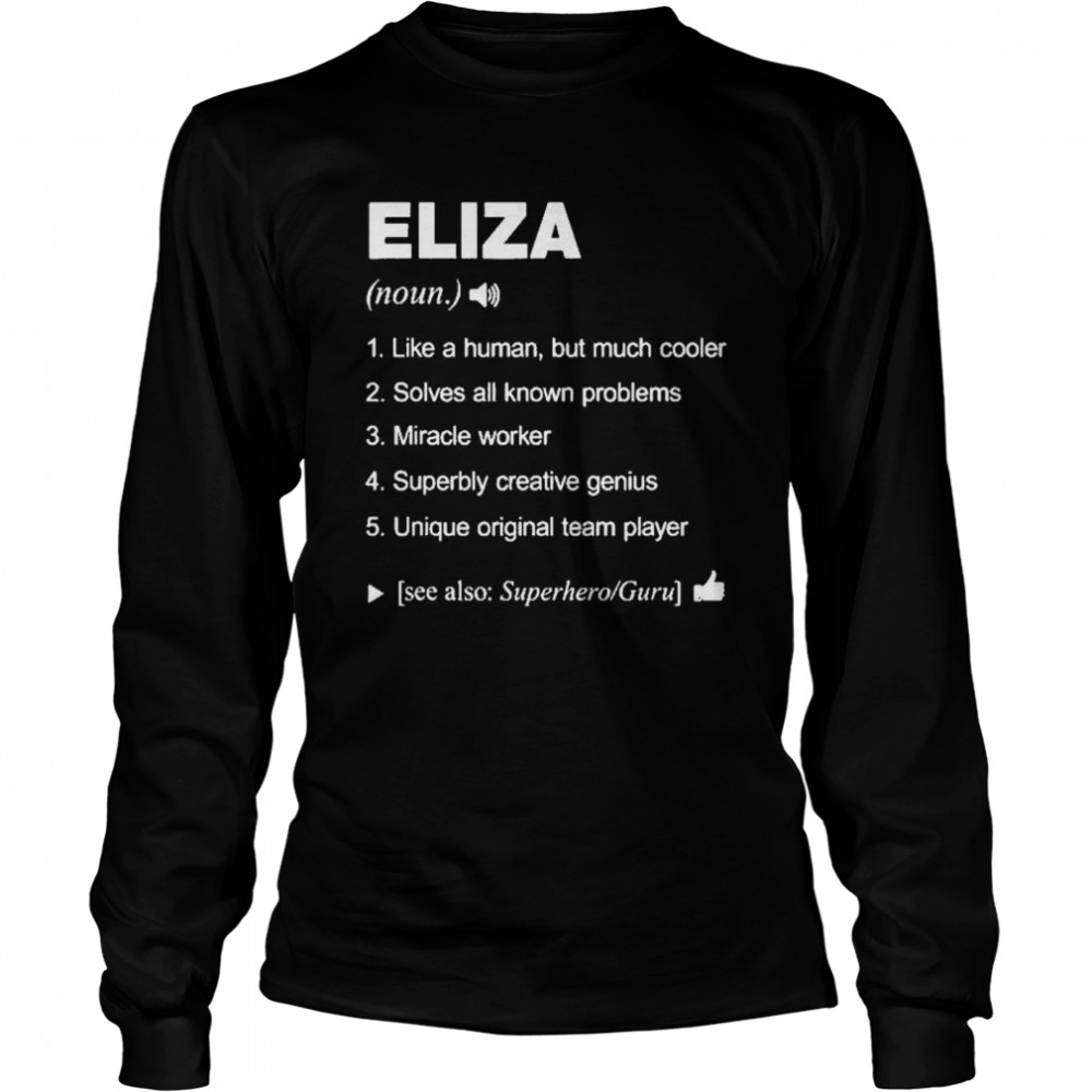 Eliza name definition retro family us Long Sleeved T-shirt