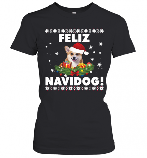 Feliz Navidog Corgi Dog Ugly T-Shirt Classic Women's T-shirt