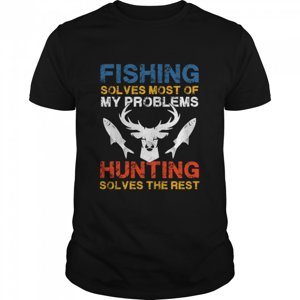 Fishing And Hunting Gift Christmas Humor Hunter Cool Funny Fishing shirt