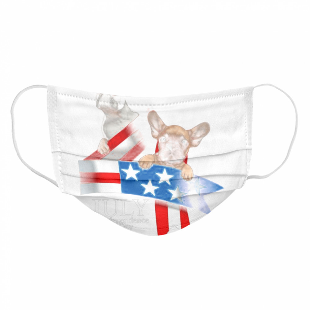 French Bulldog 4 Of July Independence Day American Flag Cloth Face Mask