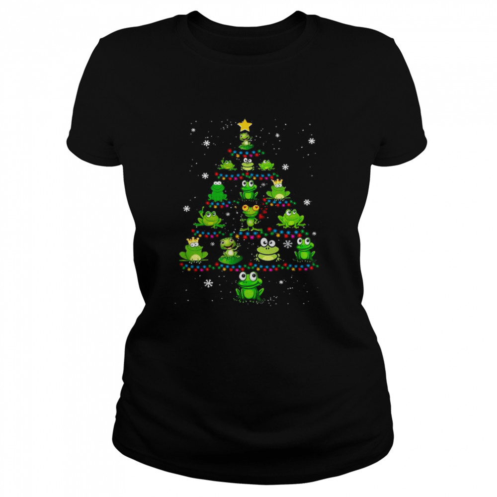 Frog Merry Christmas Tree Classic Women's T-shirt