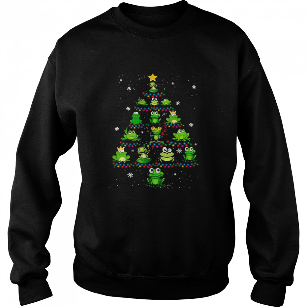 Frog Merry Christmas Tree Unisex Sweatshirt