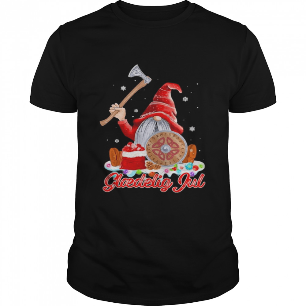 Gnome Viking glaedelig Jul shirt