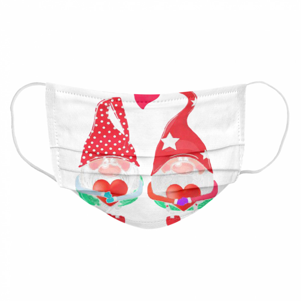 Gnomes Hug Heart Merry Christmas 2020 Cloth Face Mask