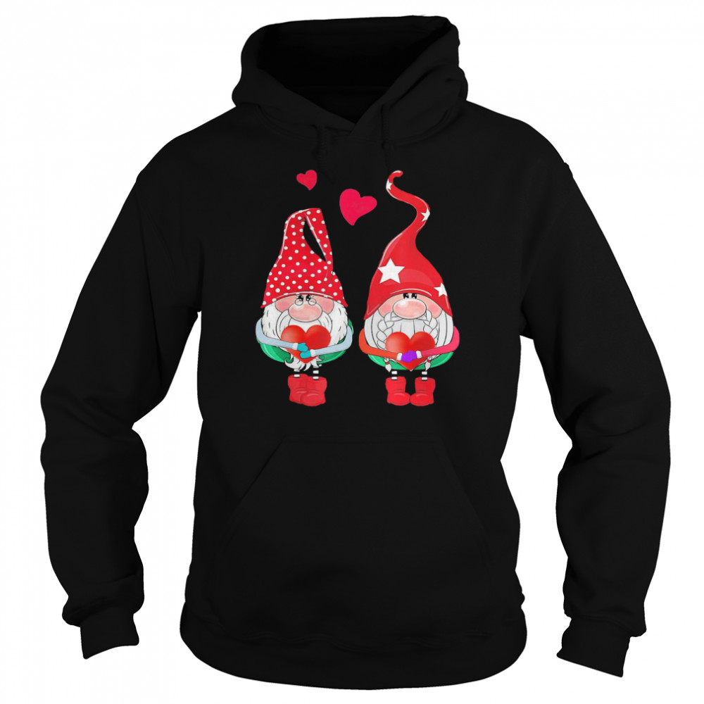 Gnomes Hug Heart Merry Christmas 2020 Unisex Hoodie