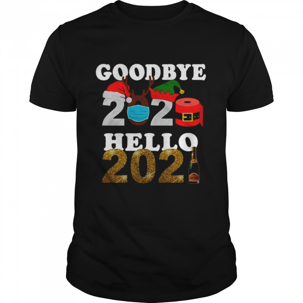 Goodbye 2020 Santa Elf Toilet Paper Hello 2021 shirt