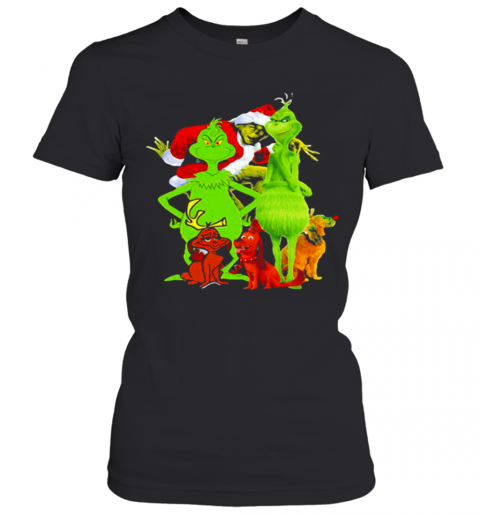 Grinch And Dog Merry Christmas T-Shirt Classic Women's T-shirt