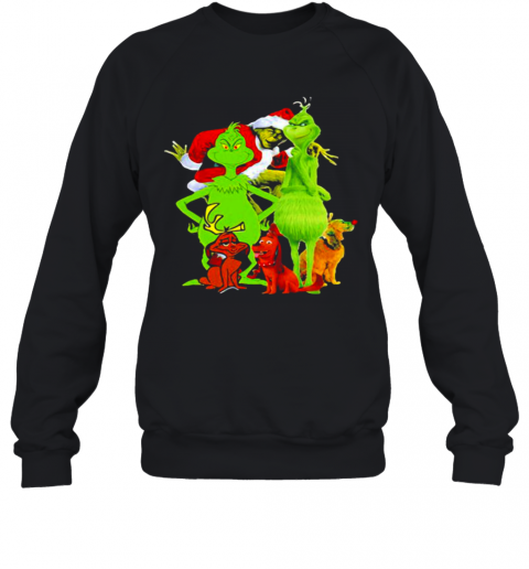 Grinch And Dog Merry Christmas T-Shirt Unisex Sweatshirt