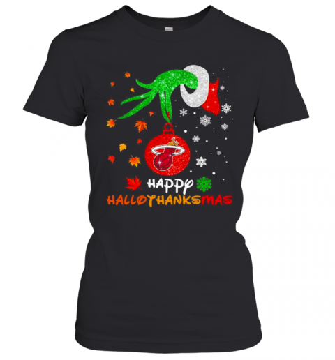 Grinch Miami Heat Happy Hallothanksmas T-Shirt Classic Women's T-shirt
